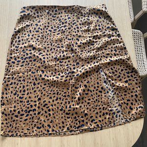 Nasty Gal leopard midi skirt